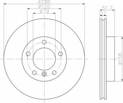 HELLA PAGID 8dd355102581 -  Тормозной диск